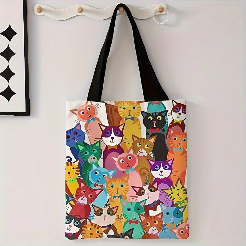 thumbnail image 2 of G2TUP Cats Clan Canvas Tote Bag - Funny Gift For Cat Lovers & Fans Of Erin's Novels 2 of 13