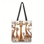 funny giraffe tote bags