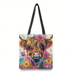highland cow tote bags