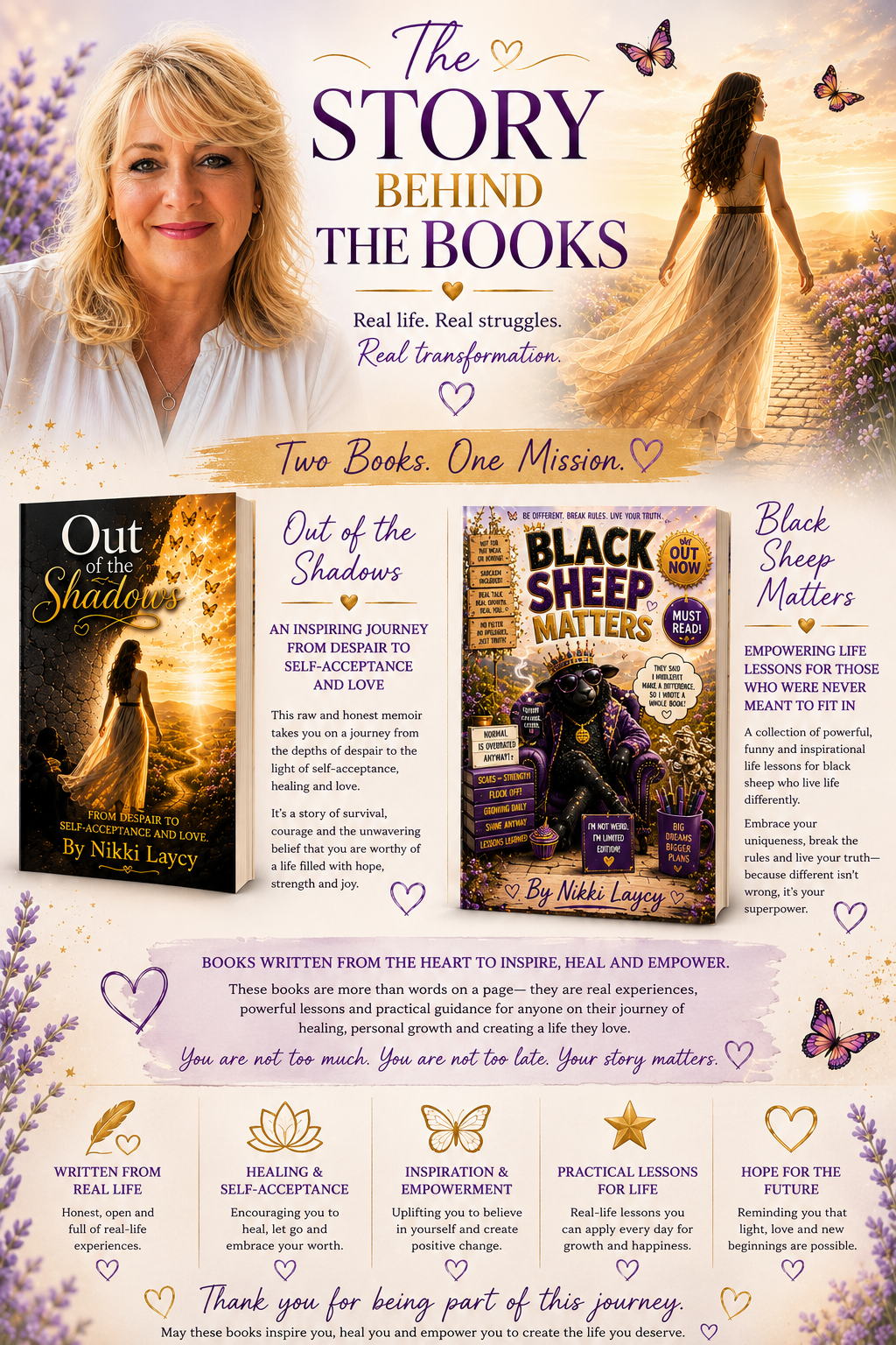 The Story behind Out of the Shadows book by Nikki Laycy