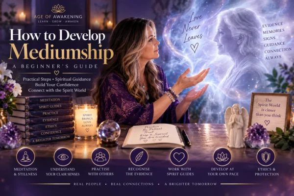 Medium developing communication with Spirit through meditation, evidence and spiritual awareness